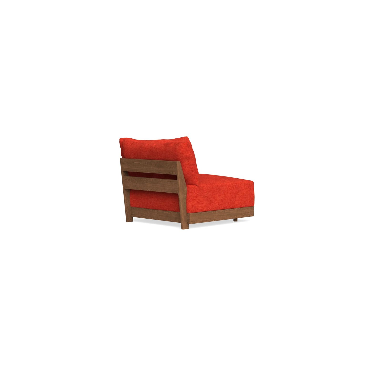 Modular Bondi Espresso Corner Chair in Poppy Orange | Memory Foam Blend - Image 8