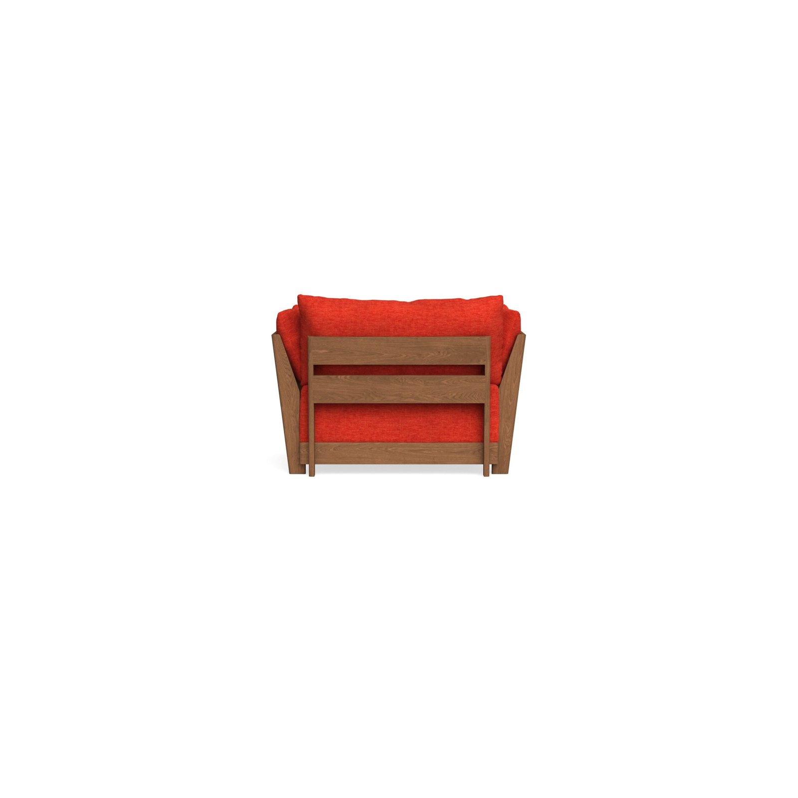 Modular Bondi Espresso Armchair in Poppy Orange | Memory Foam Blend - Image 8