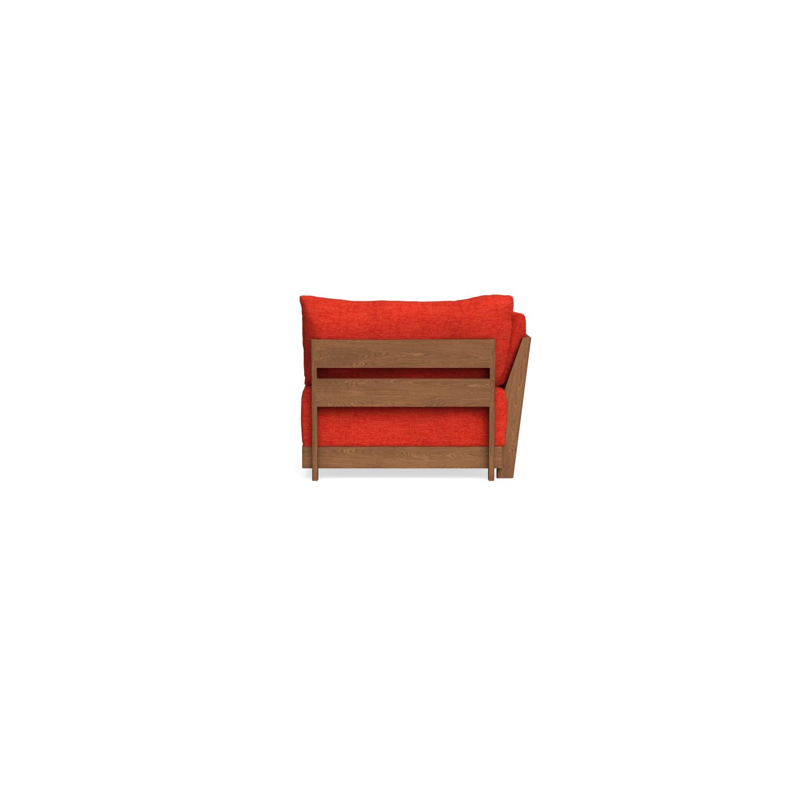 Modular Bondi Espresso End Chair in Poppy Orange | Memory Foam Blend - Image 8