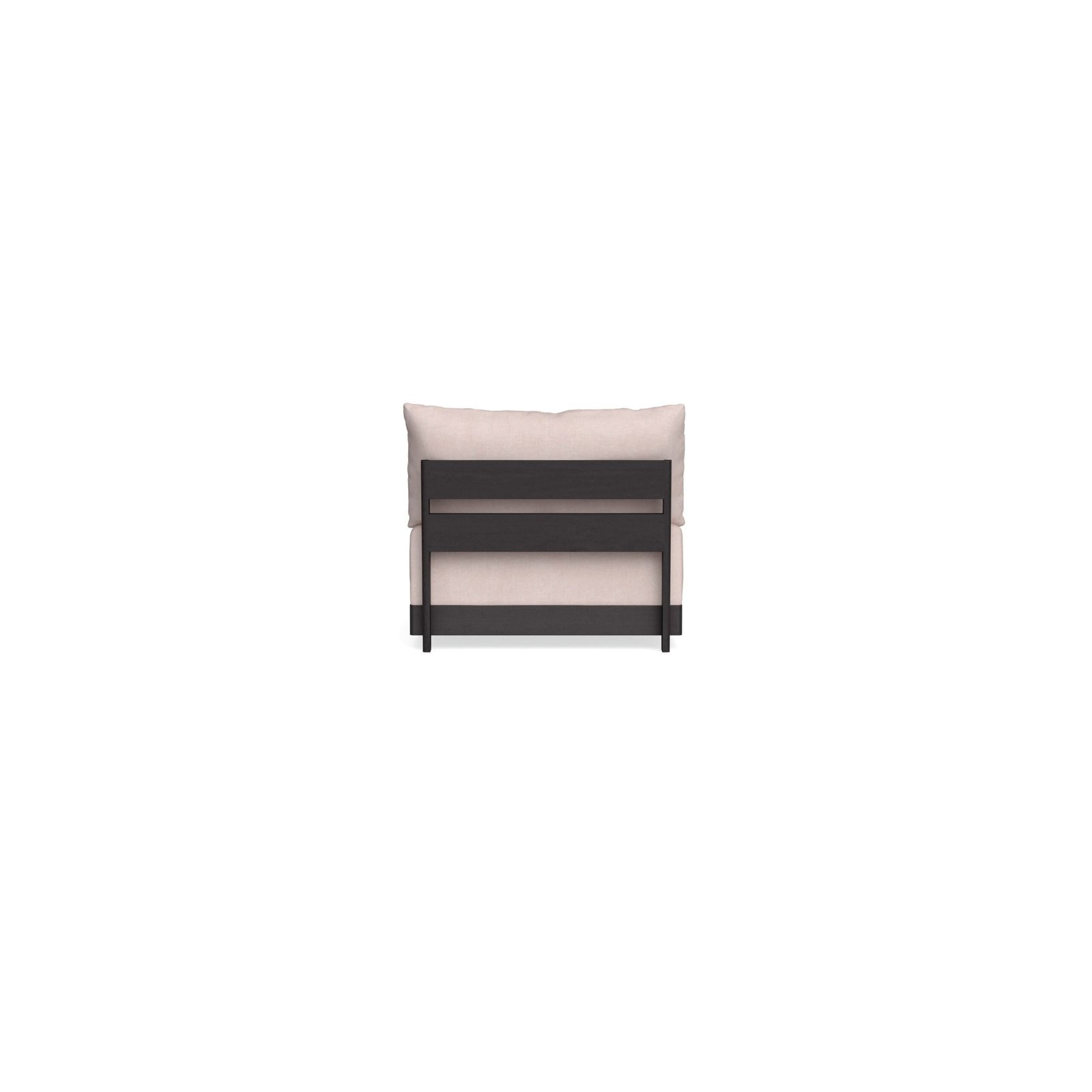 Modular Bondi Black Armless Chair in Blush | Classic Blend - Image 8