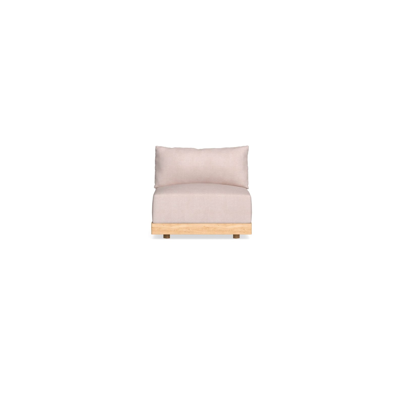 Modular Bondi Latte Armless Chair in Blush | Classic Blend