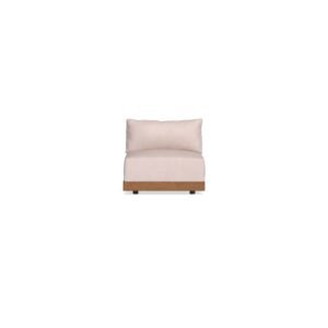 Modular Bondi Espresso Armless Chair in Blush | Memory Foam Blend