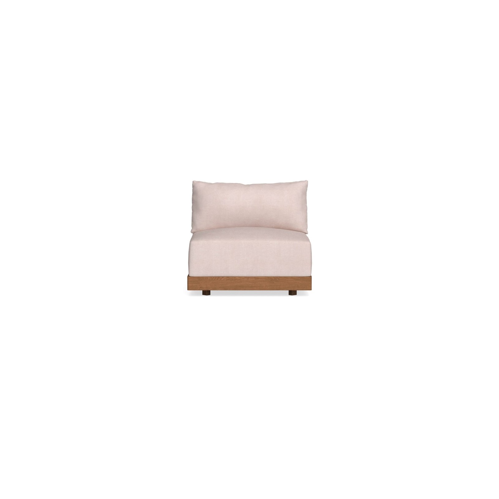 Modular Bondi Espresso Armless Chair in Blush | Classic Blend