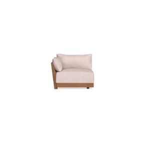 Modular Bondi Espresso End Chair in Blush | Memory Foam Blend