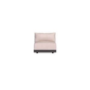 Modular Bondi Black Armless Chair in Blush | Classic Blend