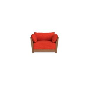 Modular Bondi Espresso Armchair in Poppy Orange | Memory Foam Blend