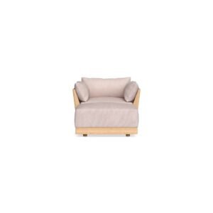 Modular Bondi Latte Armchair + Ottoman in Blush | Memory Foam Blend