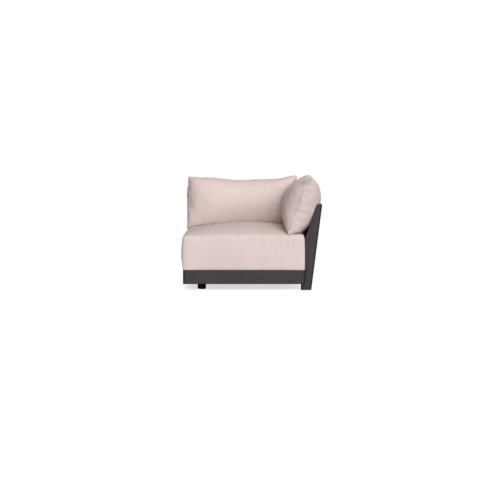 Modular Bondi Black Corner Chair in Blush | Memory Foam Blend - Image 2