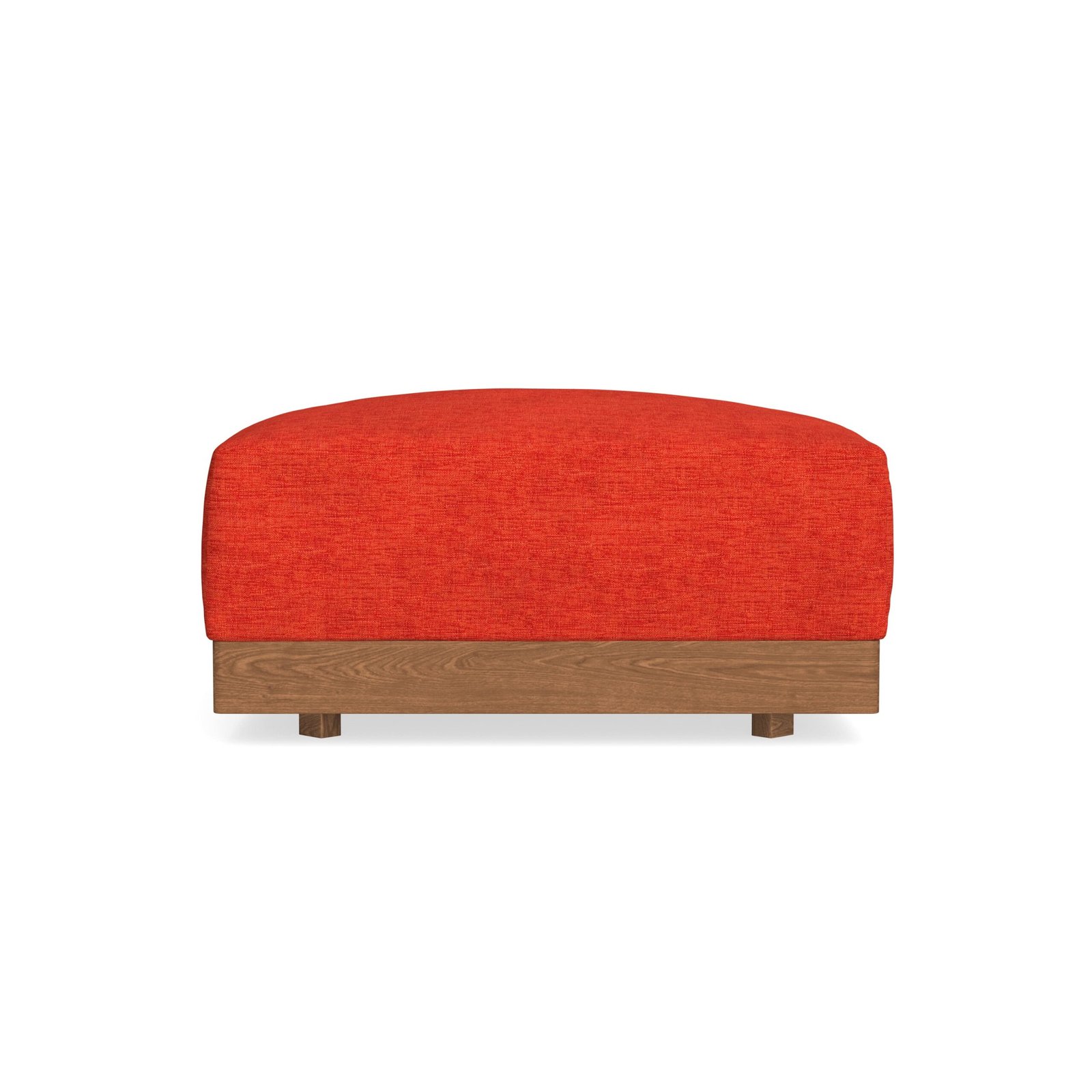 Modular Bondi Espresso Ottoman in Poppy Orange | Classic Blend
