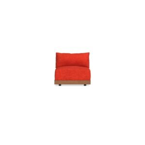 Modular Bondi Espresso Armless Chair in Poppy Orange | Classic Blend