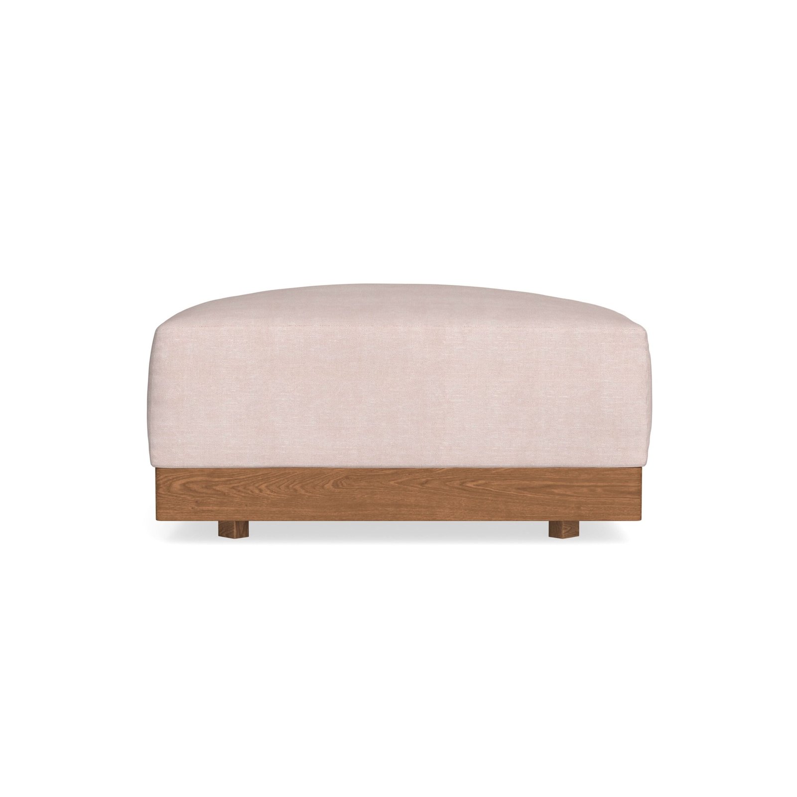 Modular Bondi Espresso Ottoman in Blush | Memory Foam Blend