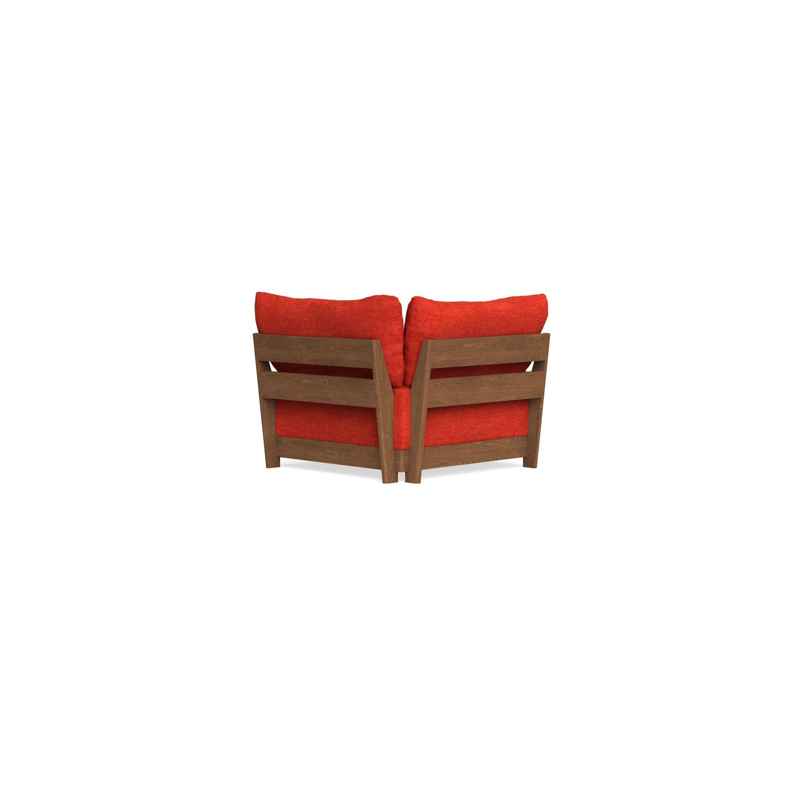 Modular Bondi Espresso Corner Chair in Poppy Orange | Classic Blend - Image 3