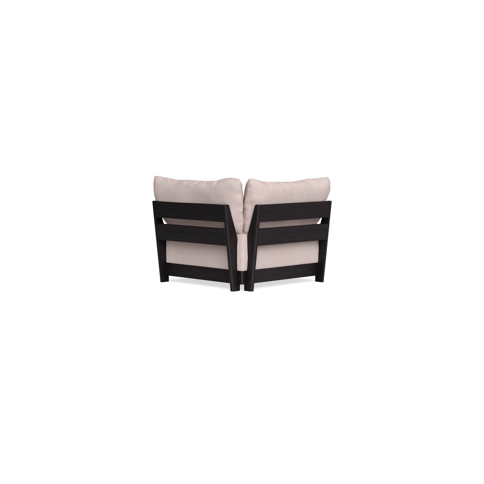 Modular Bondi Black Corner Chair in Blush | Memory Foam Blend - Image 3
