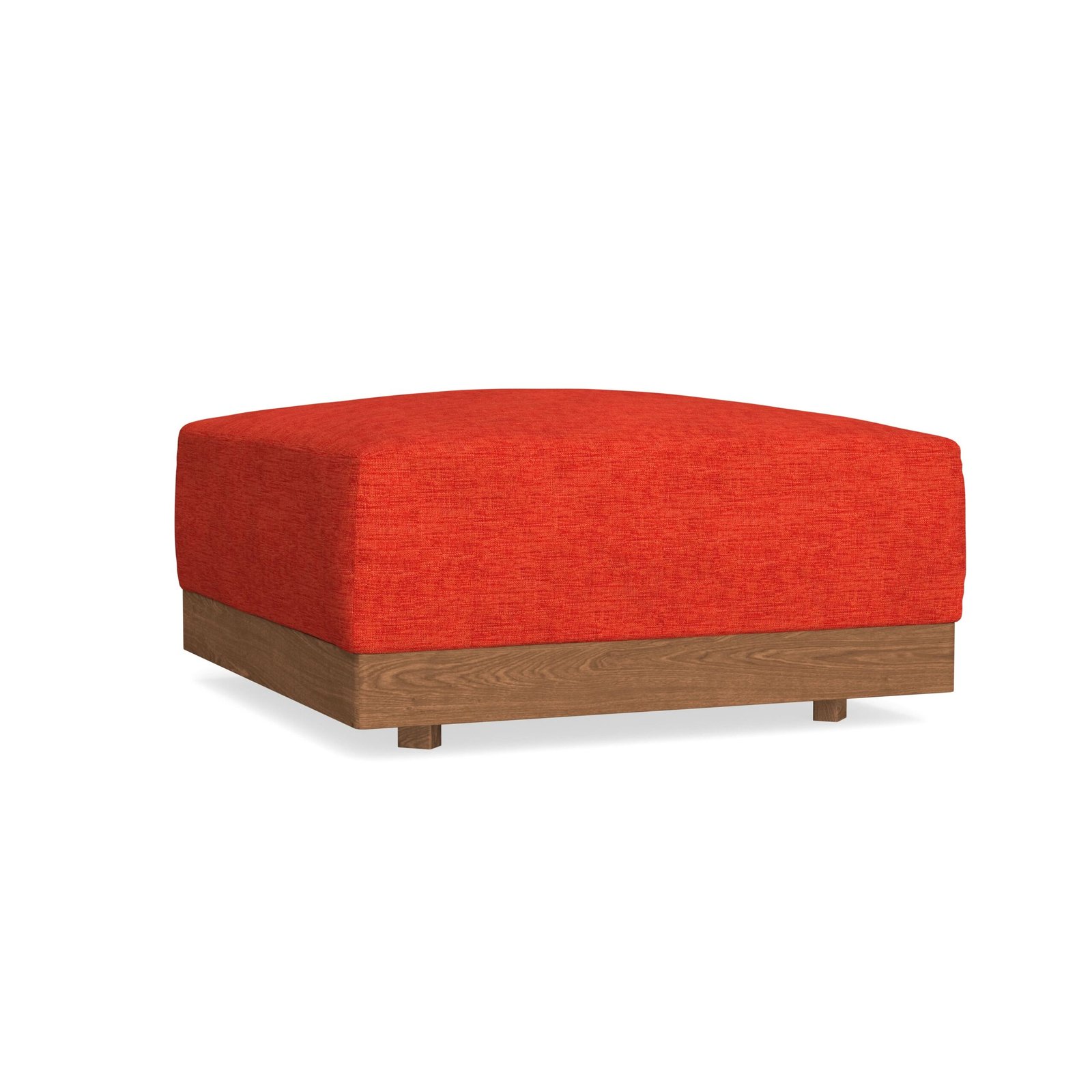 Modular Bondi Espresso Ottoman in Poppy Orange | Classic Blend - Image 2