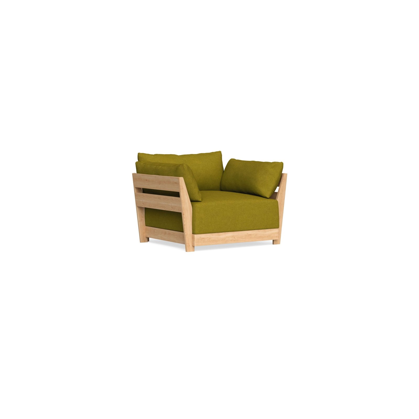 Modular Bondi Latte Armchair in Olive Green | Classic Blend - Image 2