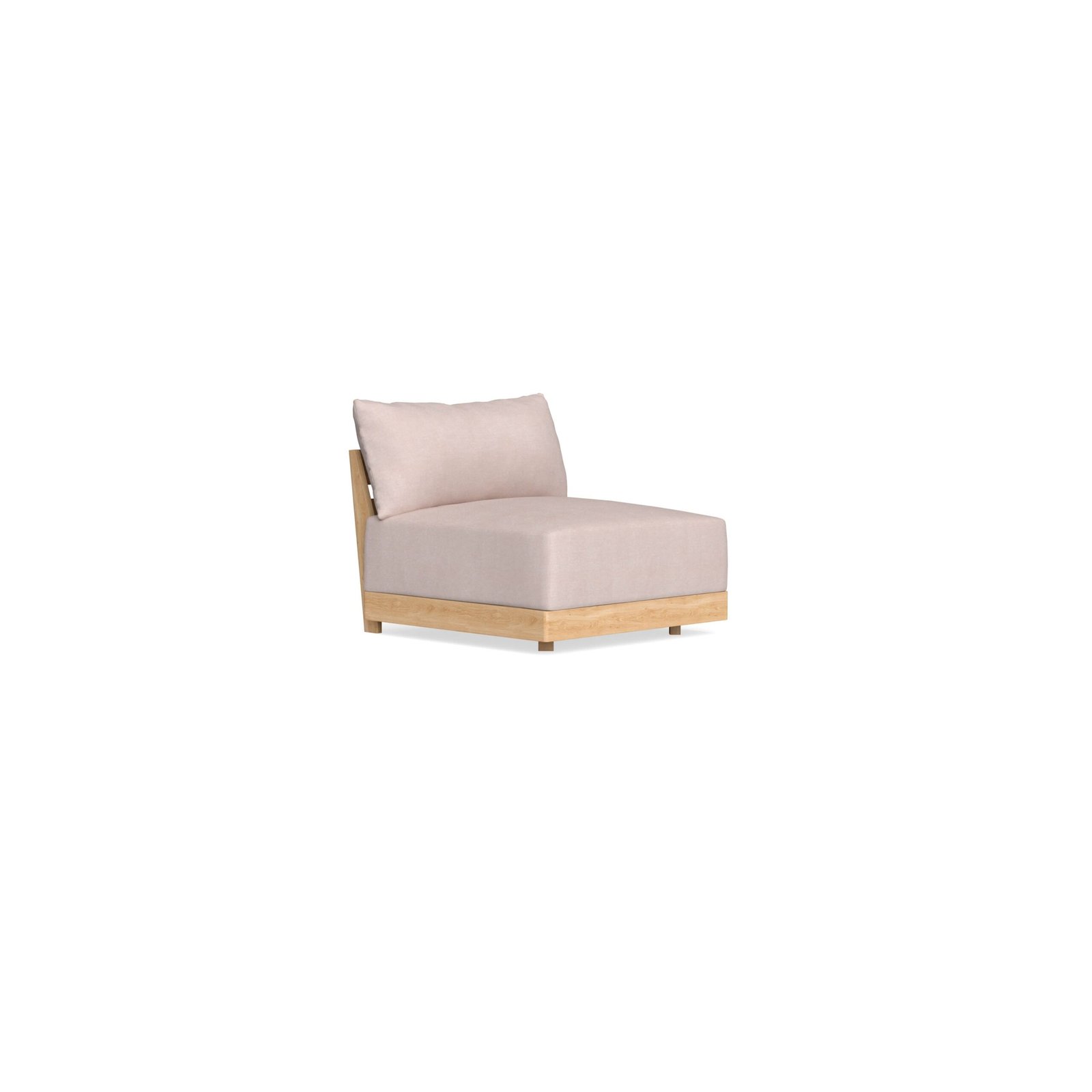 Modular Bondi Latte Armless Chair in Blush | Classic Blend - Image 2