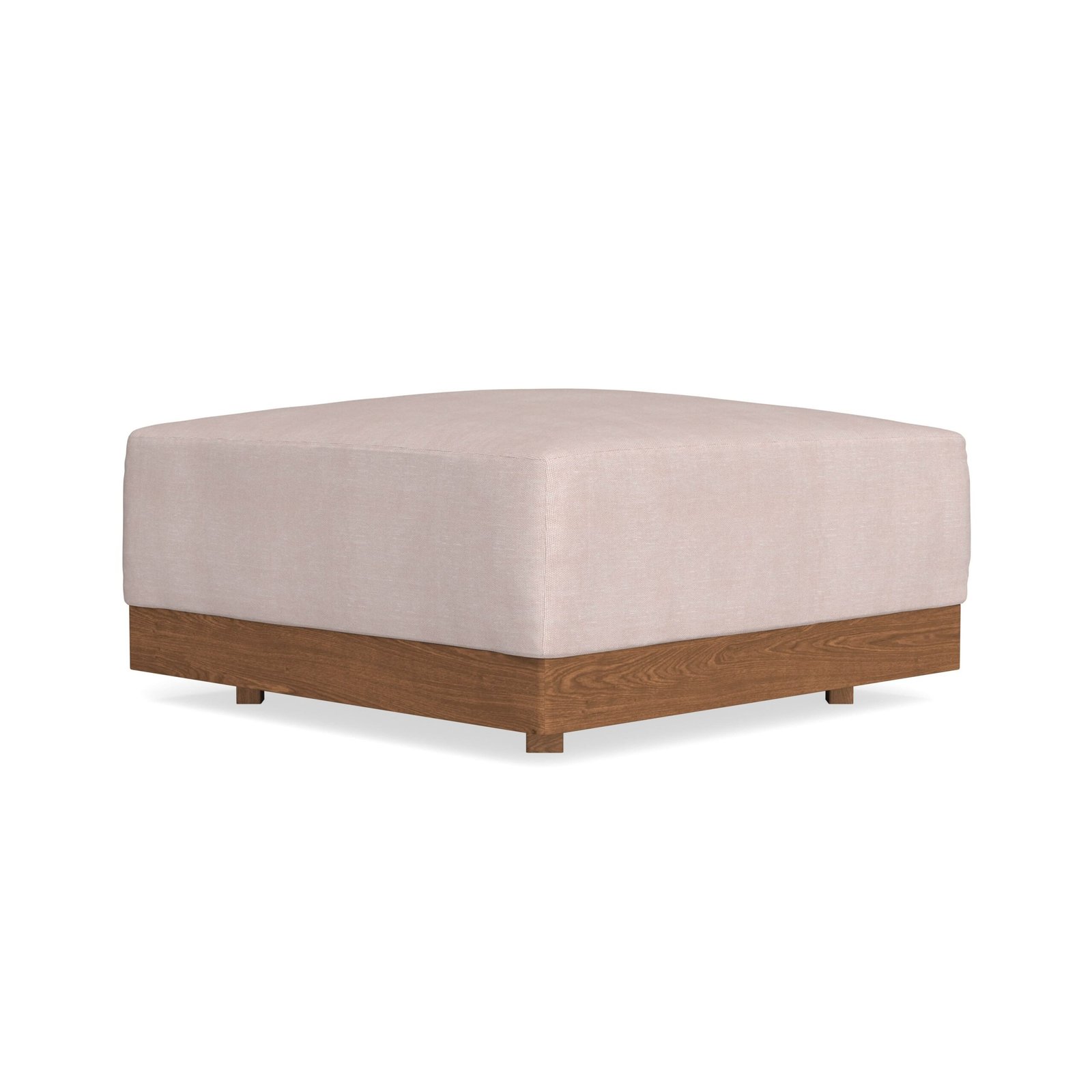 Modular Bondi Espresso Ottoman in Blush | Memory Foam Blend - Image 3
