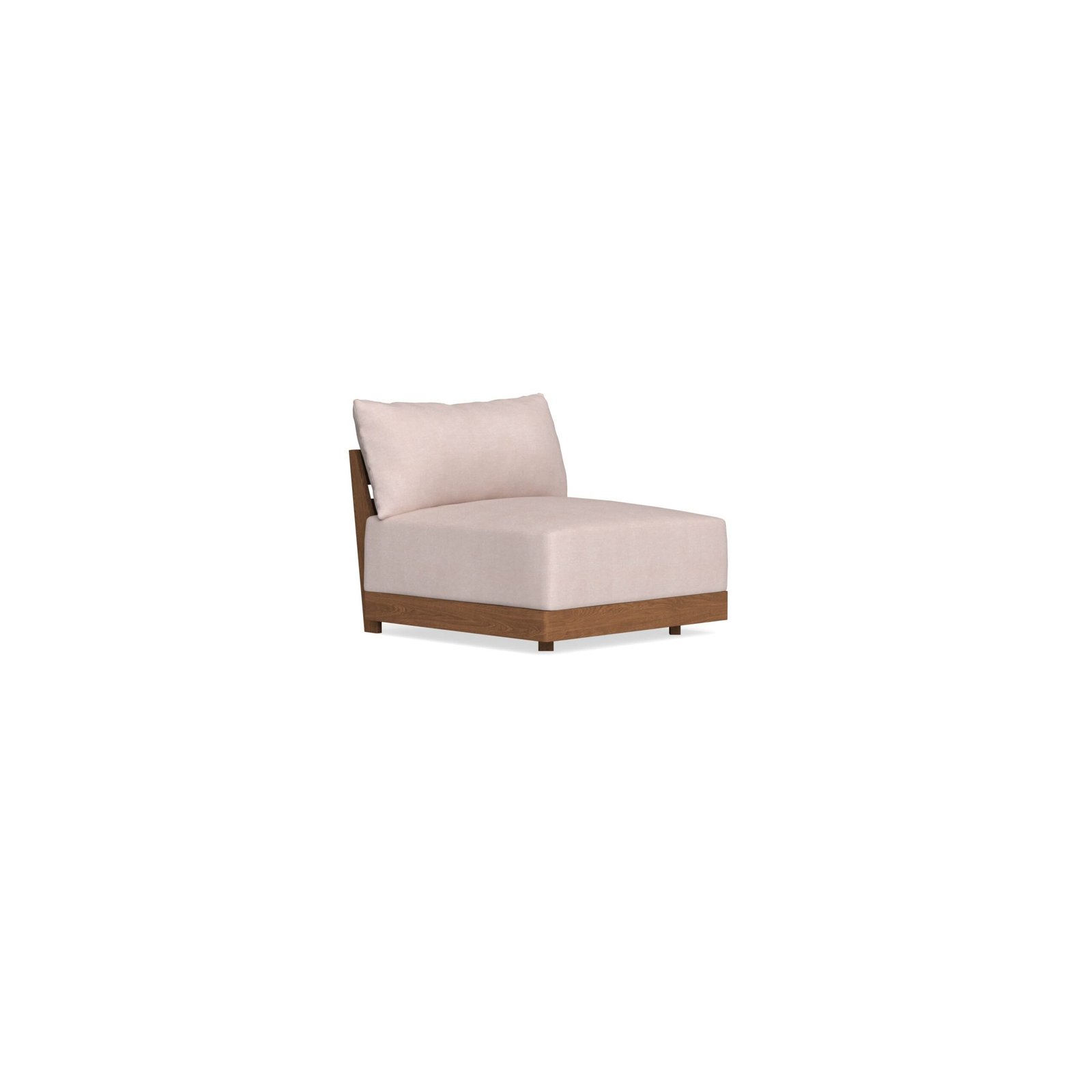 Modular Bondi Espresso Armless Chair in Blush | Classic Blend - Image 2