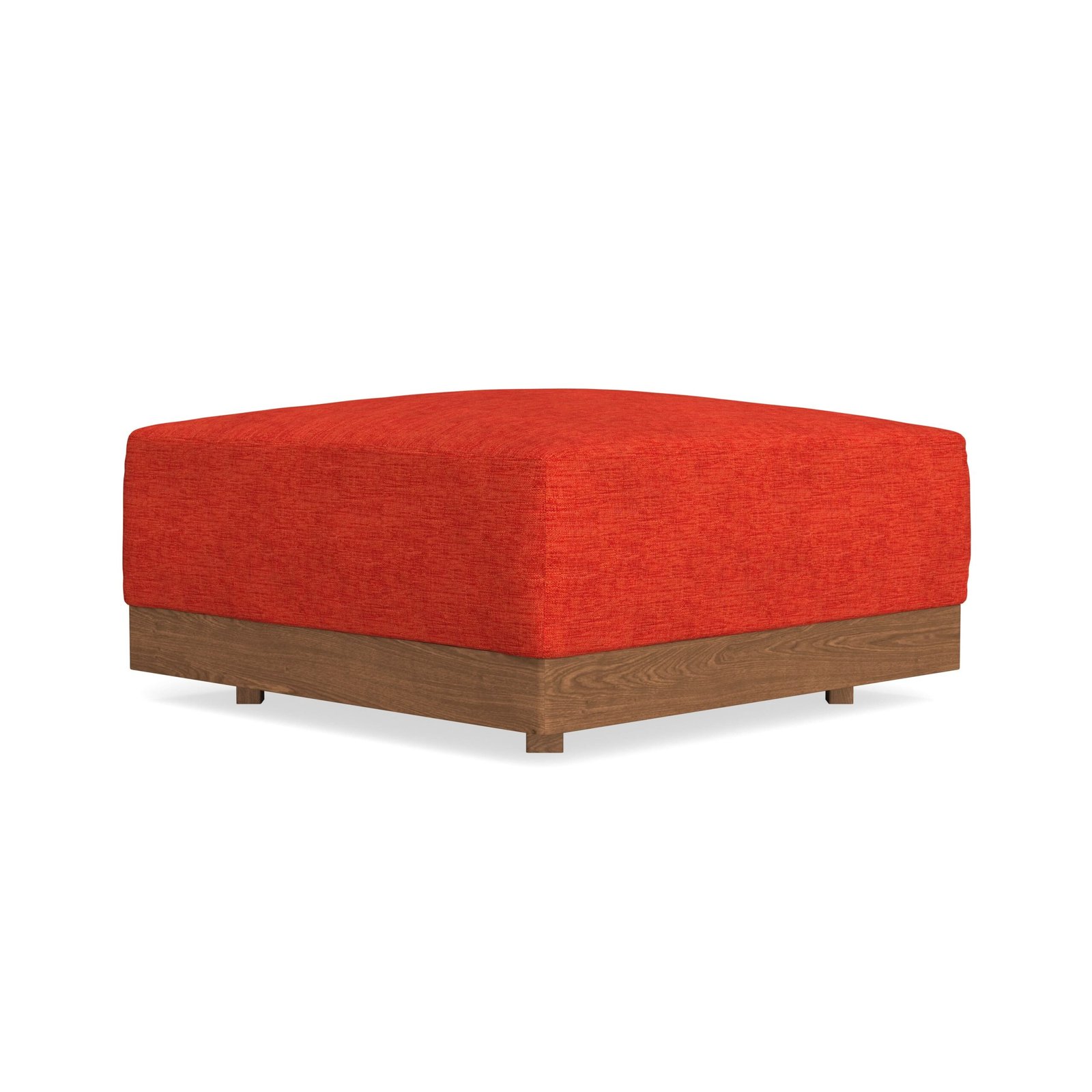Modular Bondi Espresso Ottoman in Poppy Orange | Classic Blend - Image 3