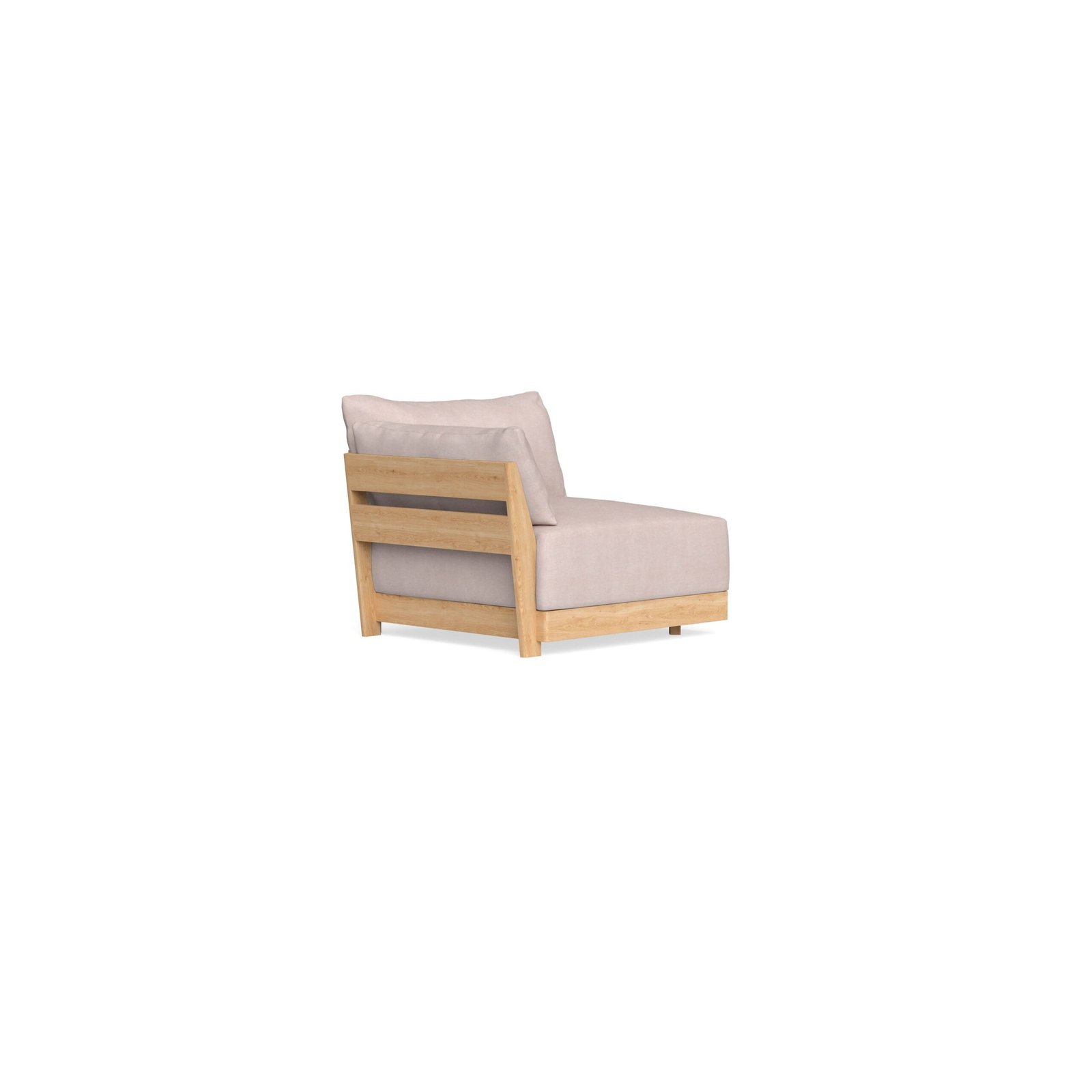 Modular Bondi Latte End Chair in Blush | Classic Blend - Image 2