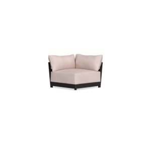 Modular Bondi Black Corner Chair in Blush | Memory Foam Blend