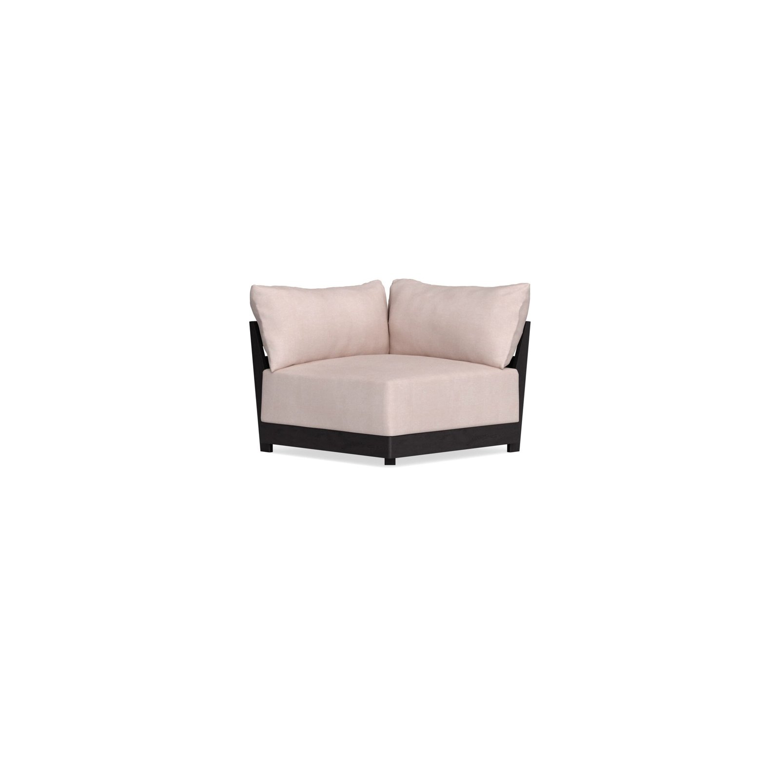 Modular Bondi Black Corner Chair in Blush | Memory Foam Blend