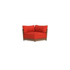 Modular Bondi Espresso Corner Chair in Poppy Orange | Classic Blend