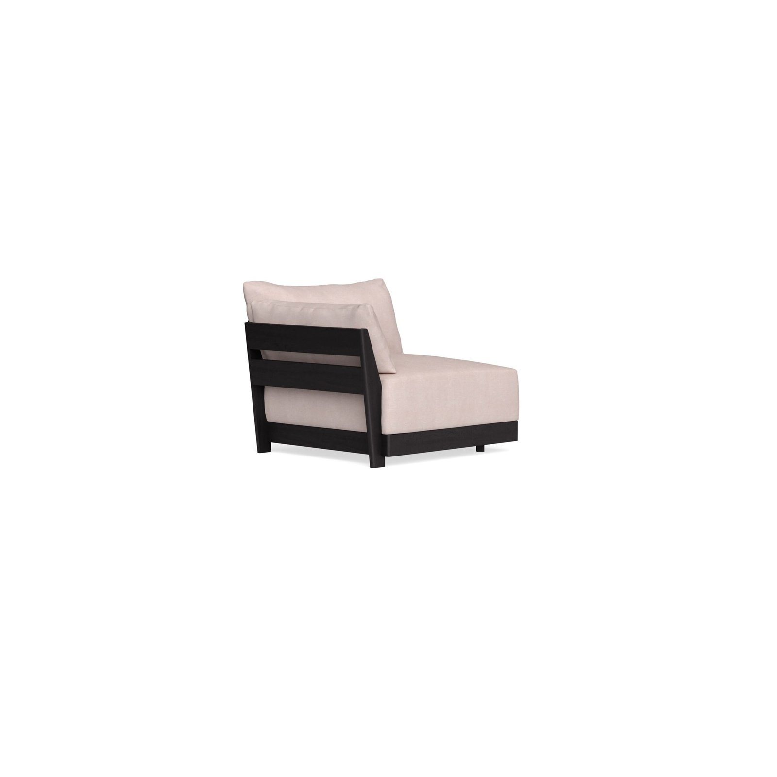 Modular Bondi Black End Chair in Blush | Classic Blend - Image 2