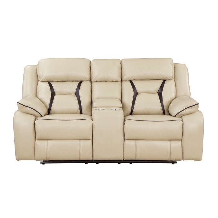 8229NBE-2 - Double Reclining Love Seat with Center Console
