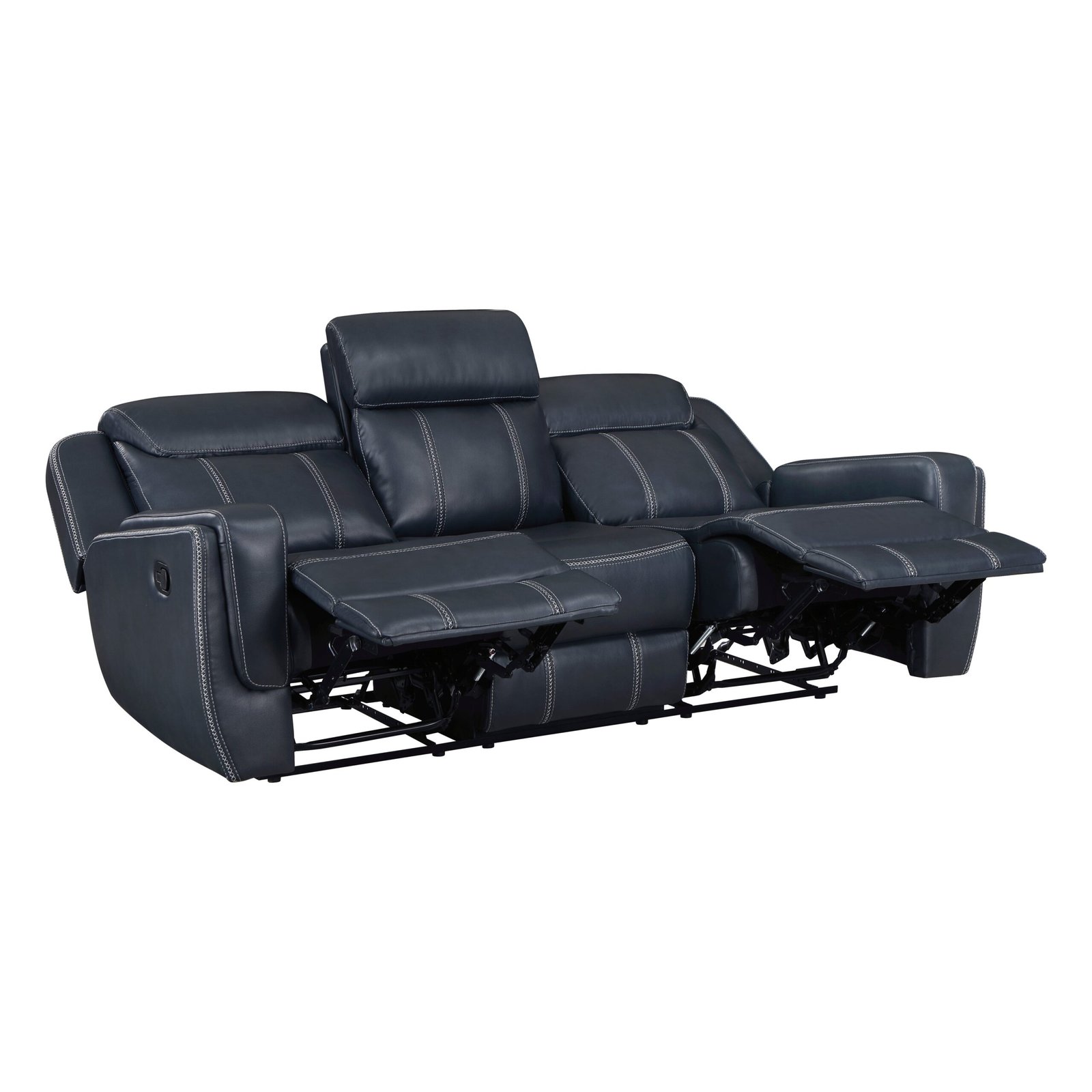 8516BU-3 - Double Reclining Sofa with Center Drop-Down Cup Holders, Magazine bag, Receptacles and USB Ports - Image 4