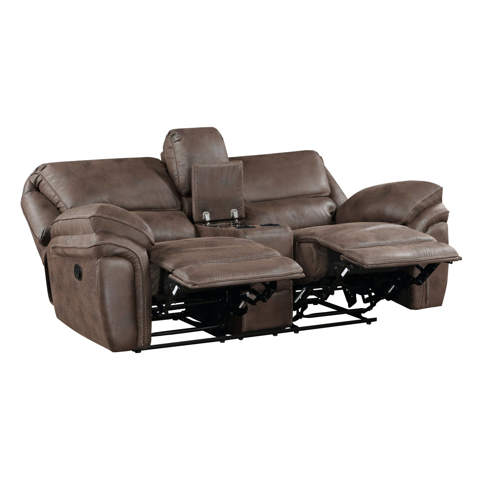 8517BRW-2 - Double Reclining Love Seat with Center Console - Image 5
