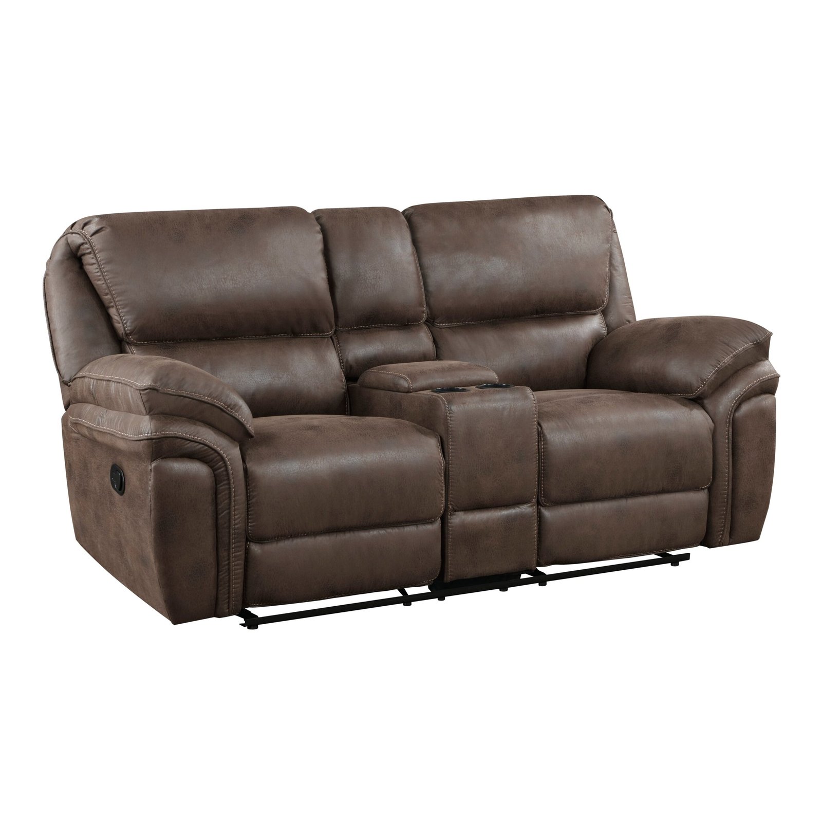 8517BRW-2 - Double Reclining Love Seat with Center Console - Image 3