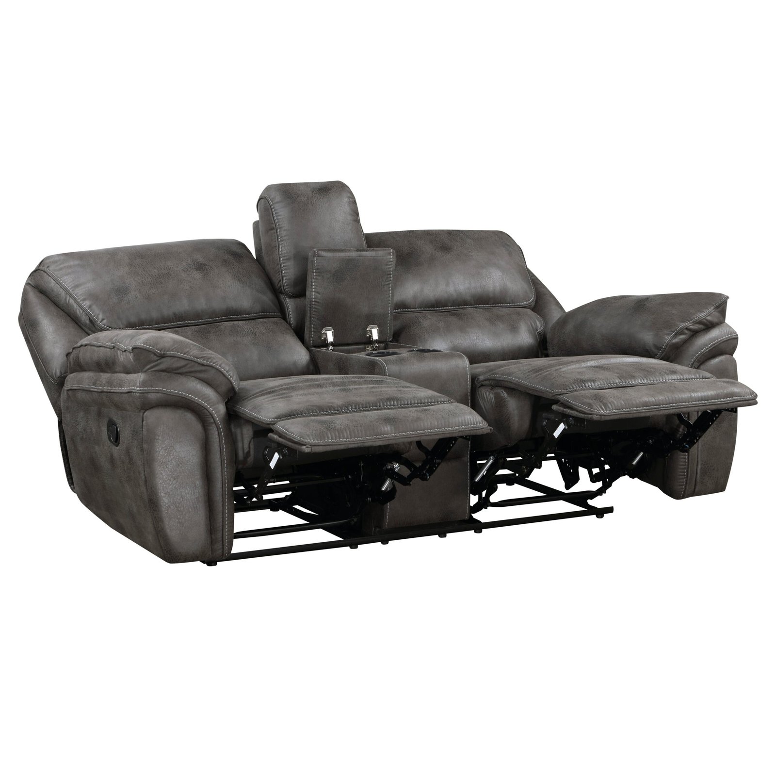 8517GRY-2 - Double Reclining Love Seat with Center Console - Image 5