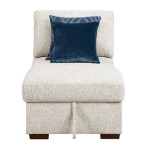 Isla-Armless Convertible Storage Chaise with Click Motion Drop Down Bed image