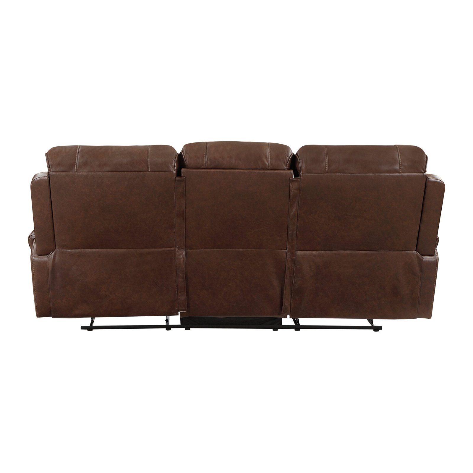 8549BRW-3 - Double Reclining Sofa with Center Drop-Down Cup Holders, Receptacles and USB Ports - Image 3