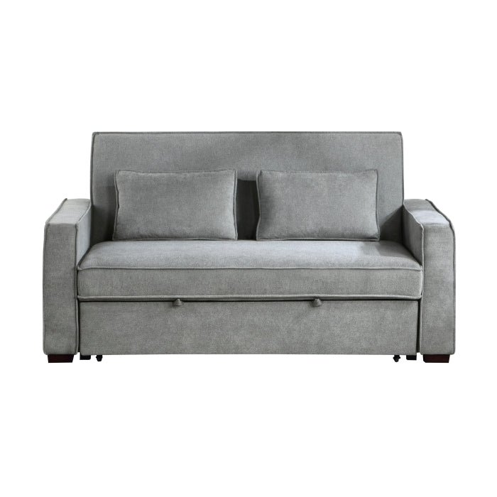9238GY-3CL - Convertible Studio Sofa with Pull-out Bed