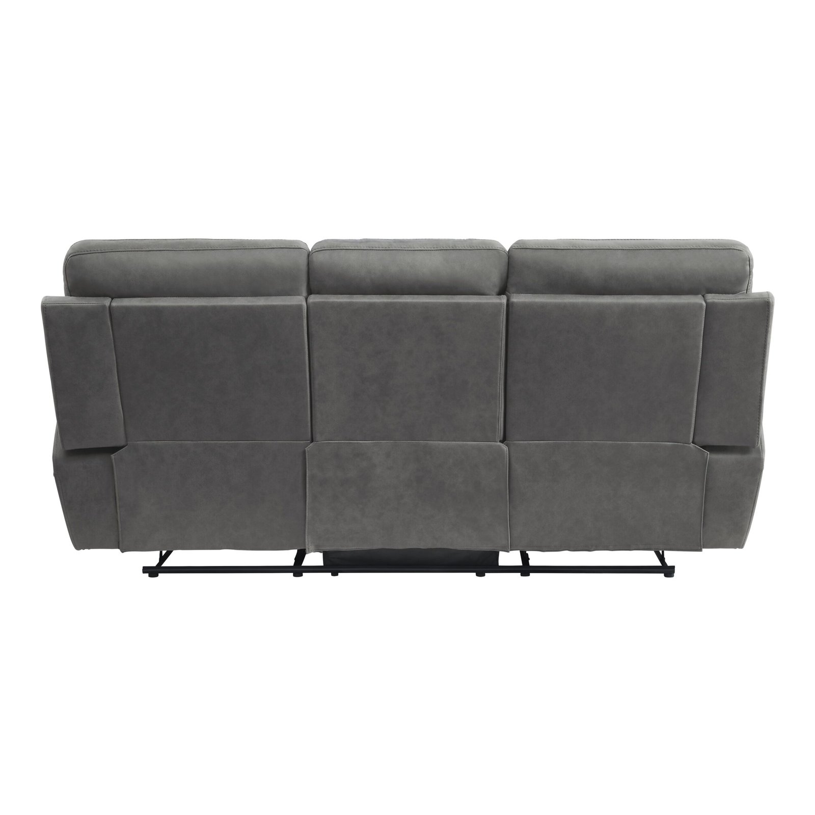 9301GRY-3 - Double Reclining Sofa with Center Drop-Down Cup Holders - Image 3