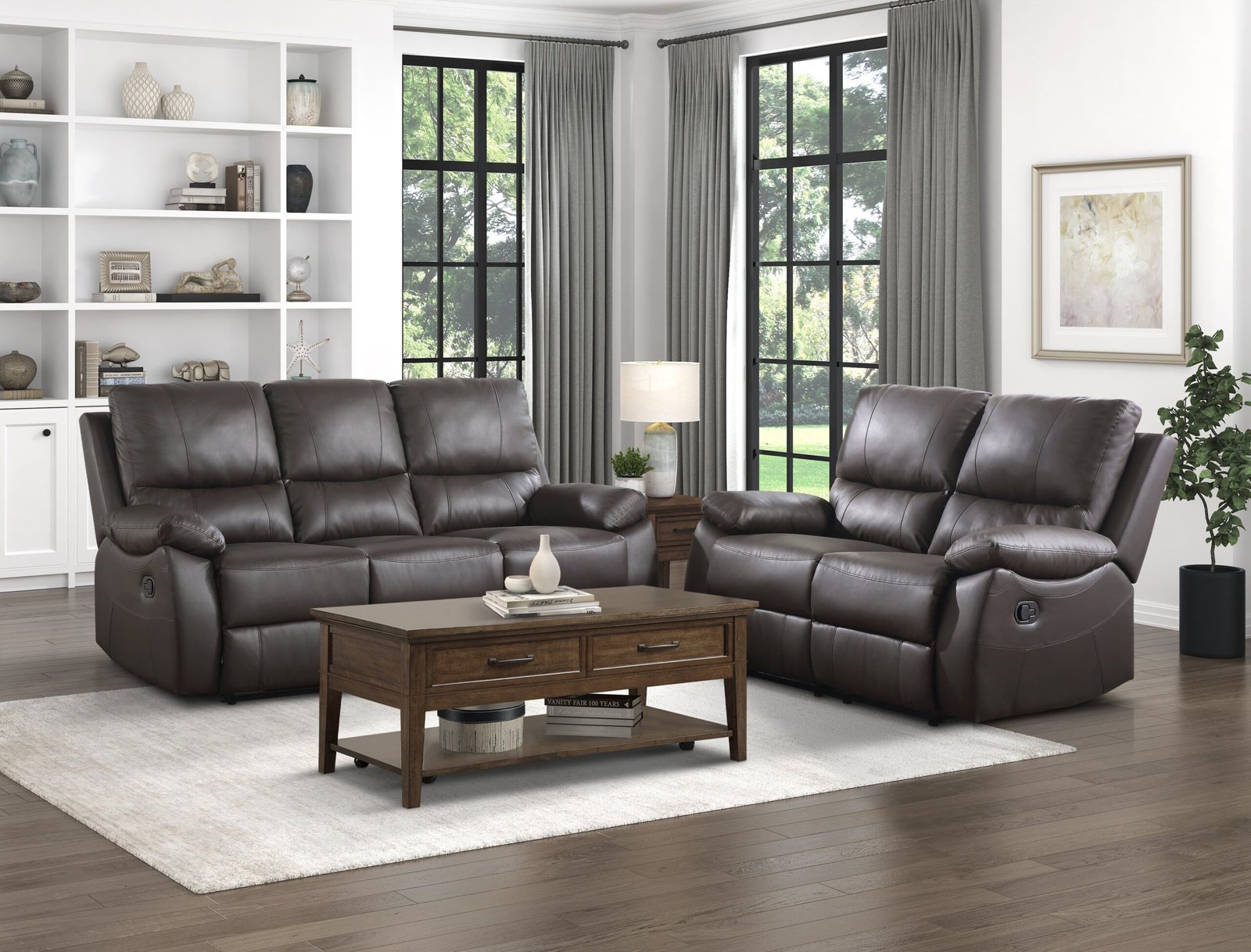 9368BRW-3 - Double Reclining Sofa - Image 4