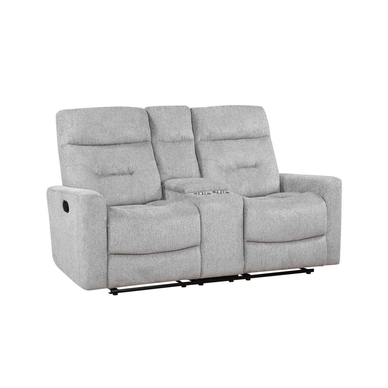 9610GY-2 - Double Reclining Love Seat with Center Console - Image 2