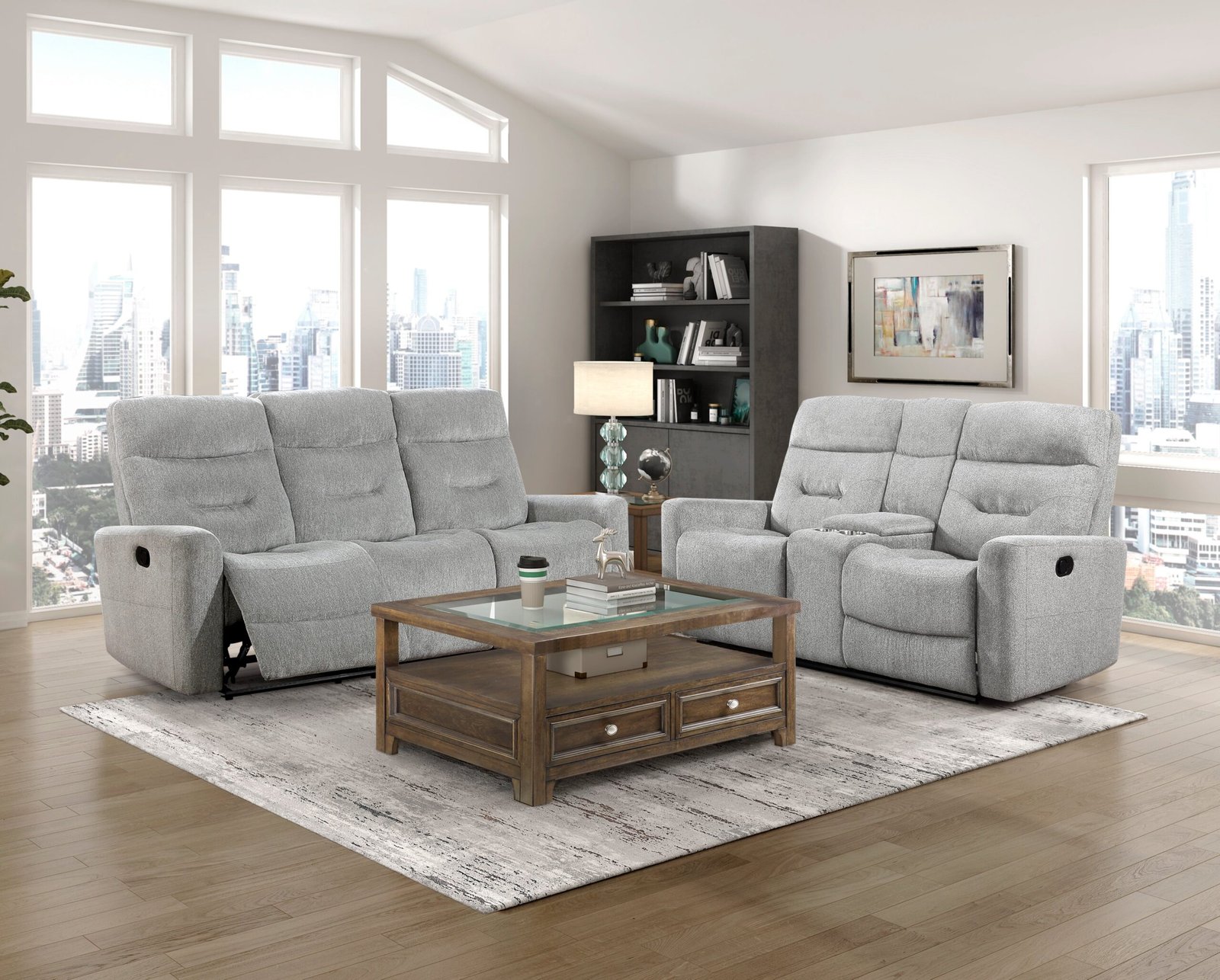 9610GY-3 - Double Reclining Sofa - Image 5