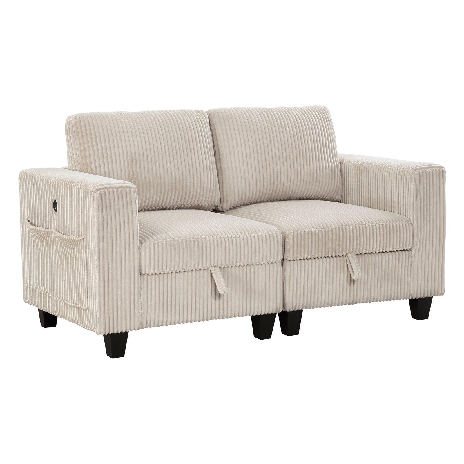 Walterboro love Seat With Storage, Storage Pouches And Charging Ports - Image 8
