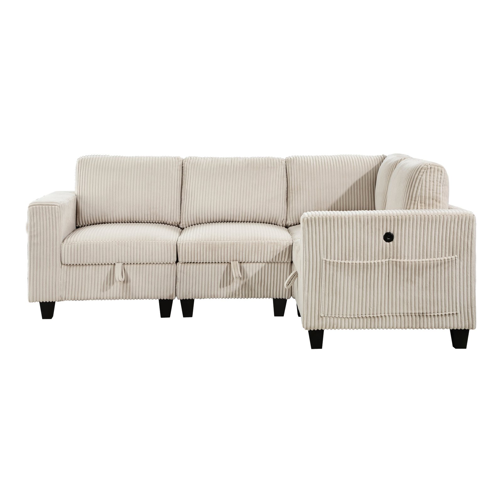 Walterboro 4-piece Sectional With Storage, Storage Pouches And Charging Ports - Image 12