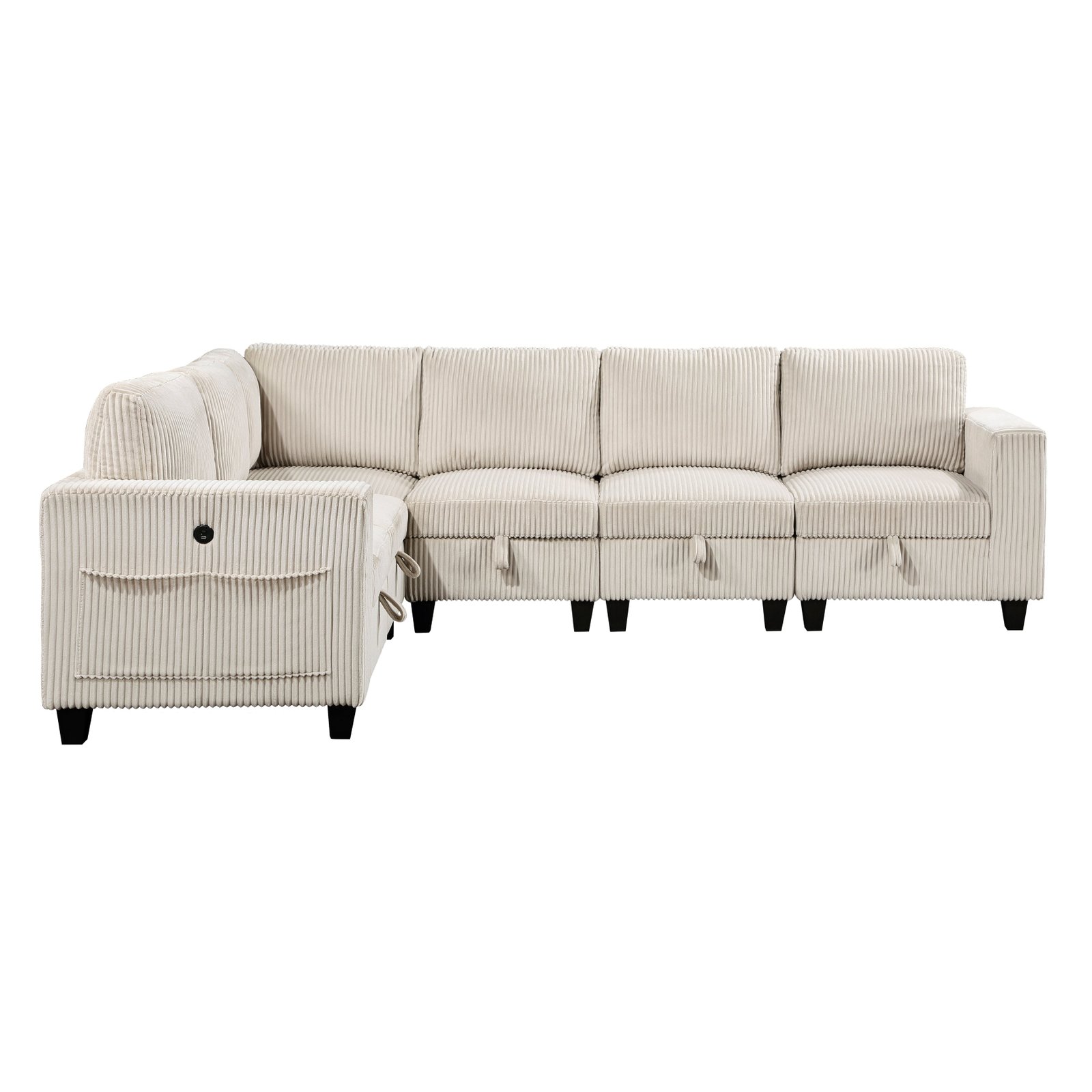 Walterboro 6-piece Sectional With Storage, Storage Pouches And Charging Ports - Image 9
