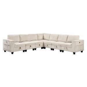 Walterboro-(7)7-Piece Sectional with Storage, Storage Pouches and Charging Ports image