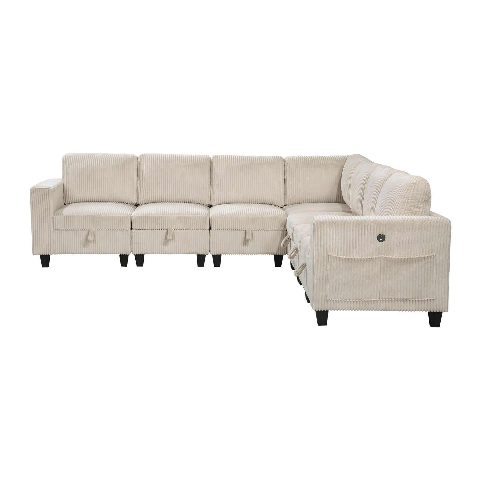 Walterboro 7-piece Sectional With Storage, Storage Pouches And Charging Ports - Image 11
