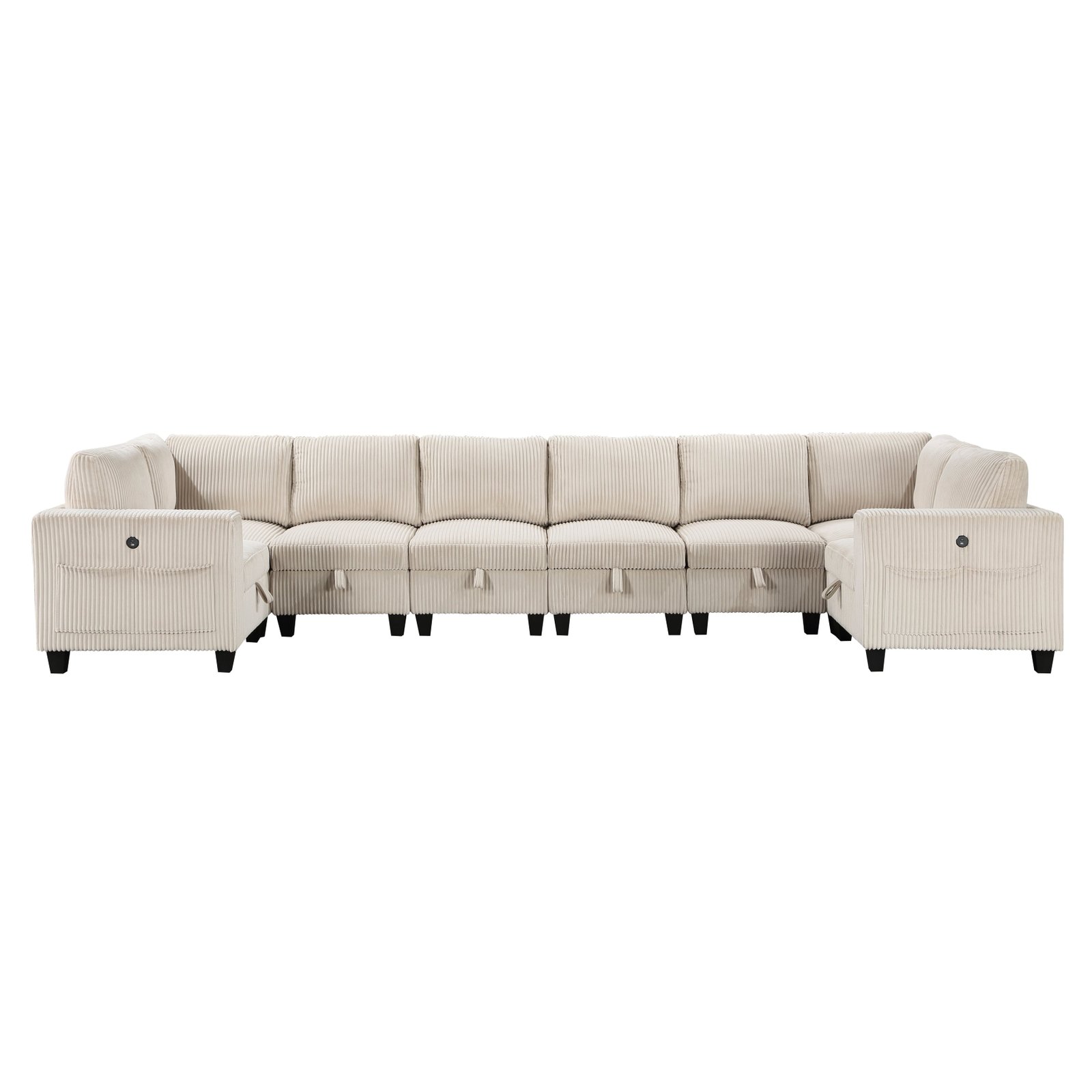 Walterboro-(8)8-Piece Sectional with Storage, Storage Pouches and Charging Ports image