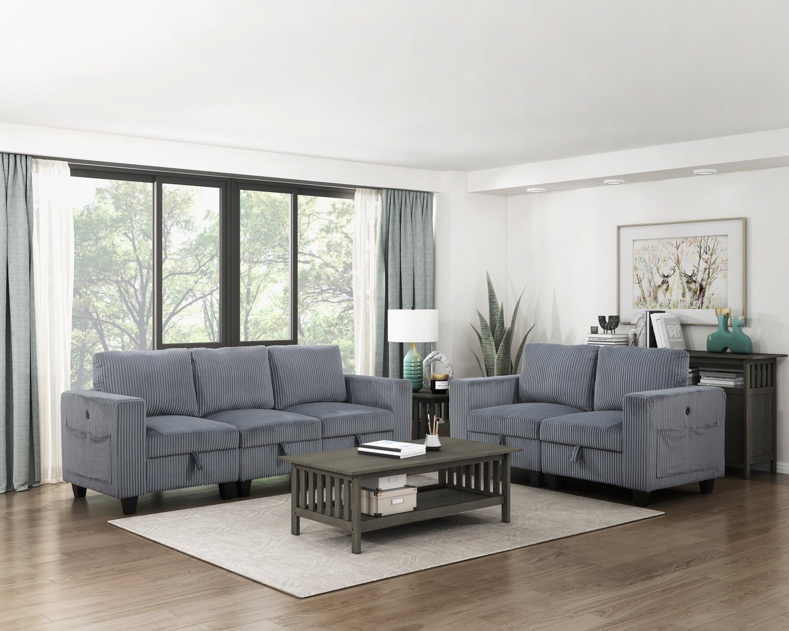 Walterboro sofa With Storage, Storage Pouches And Charging Ports - Image 7