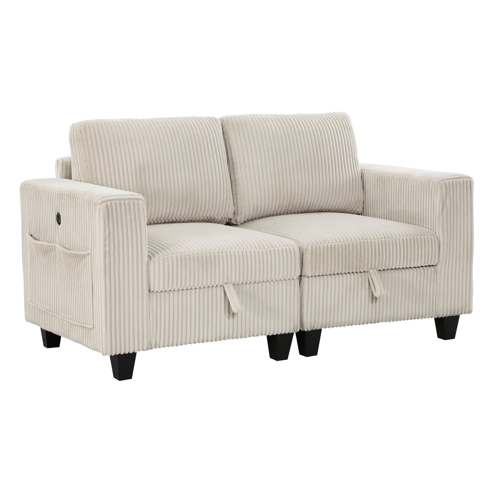 Walterboro love Seat With Storage, Storage Pouches And Charging Ports - Image 11