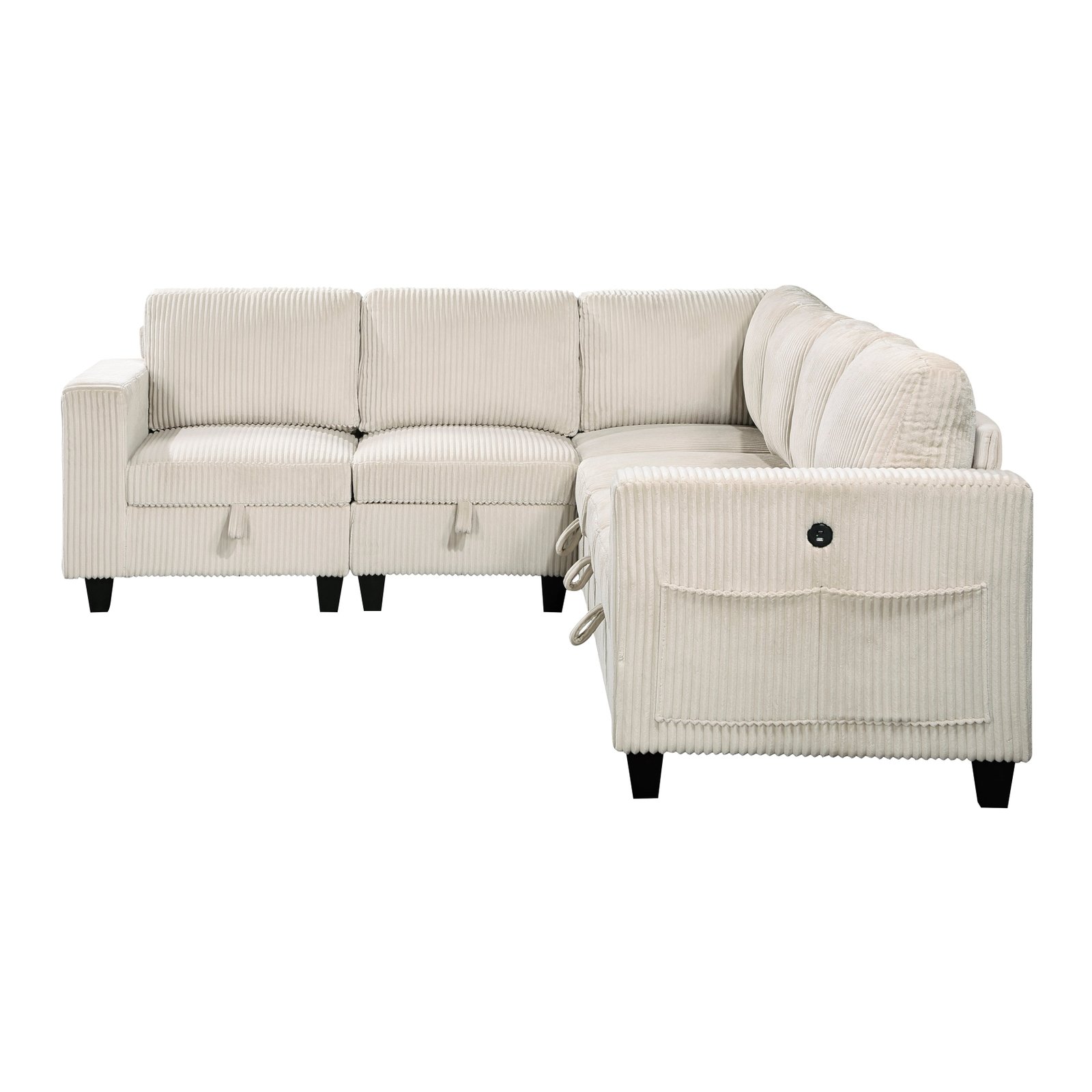 Walterboro 6-piece Sectional With Storage, Storage Pouches And Charging Ports - Image 13