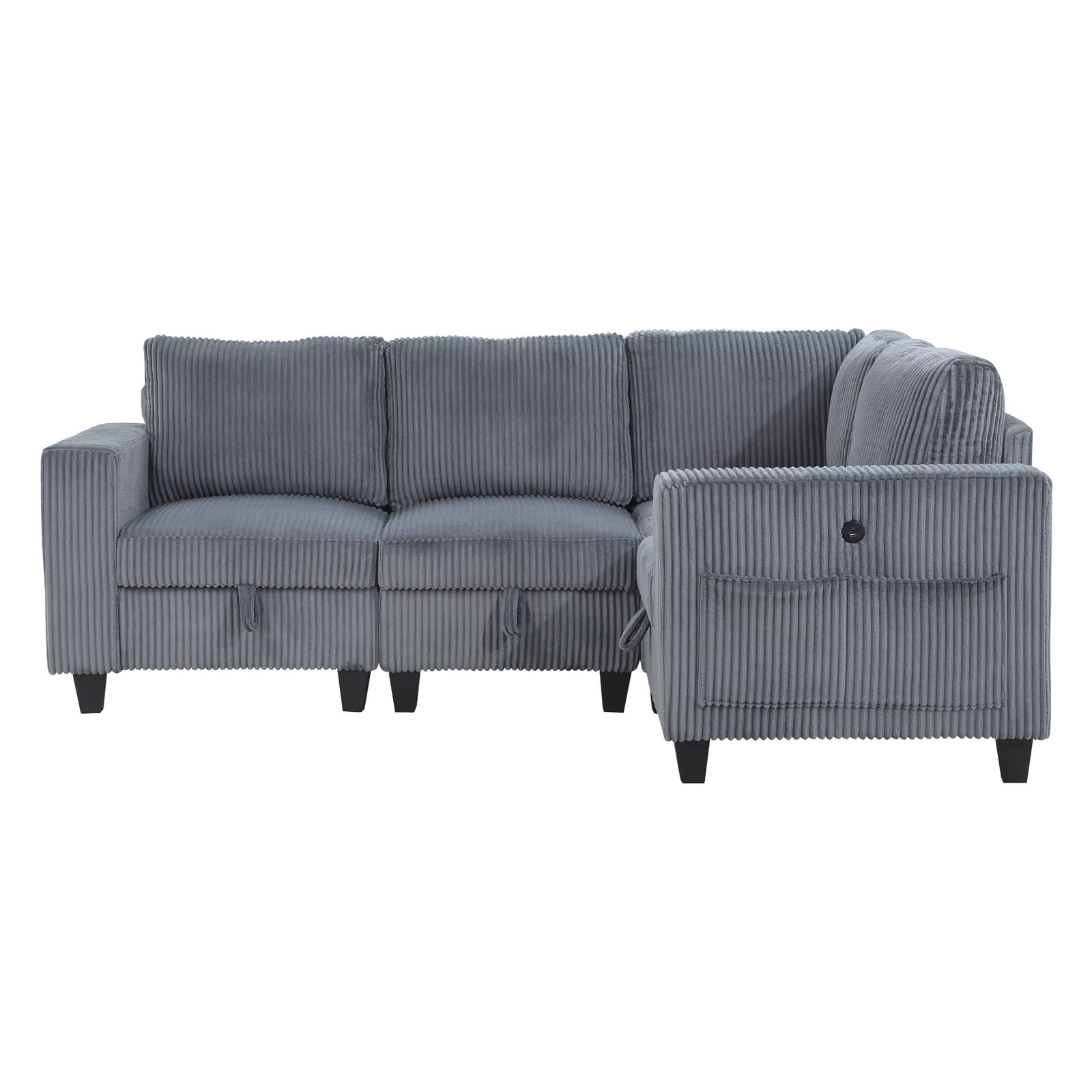 Walterboro 4-piece Sectional With Storage, Storage Pouches And Charging Ports - Image 14